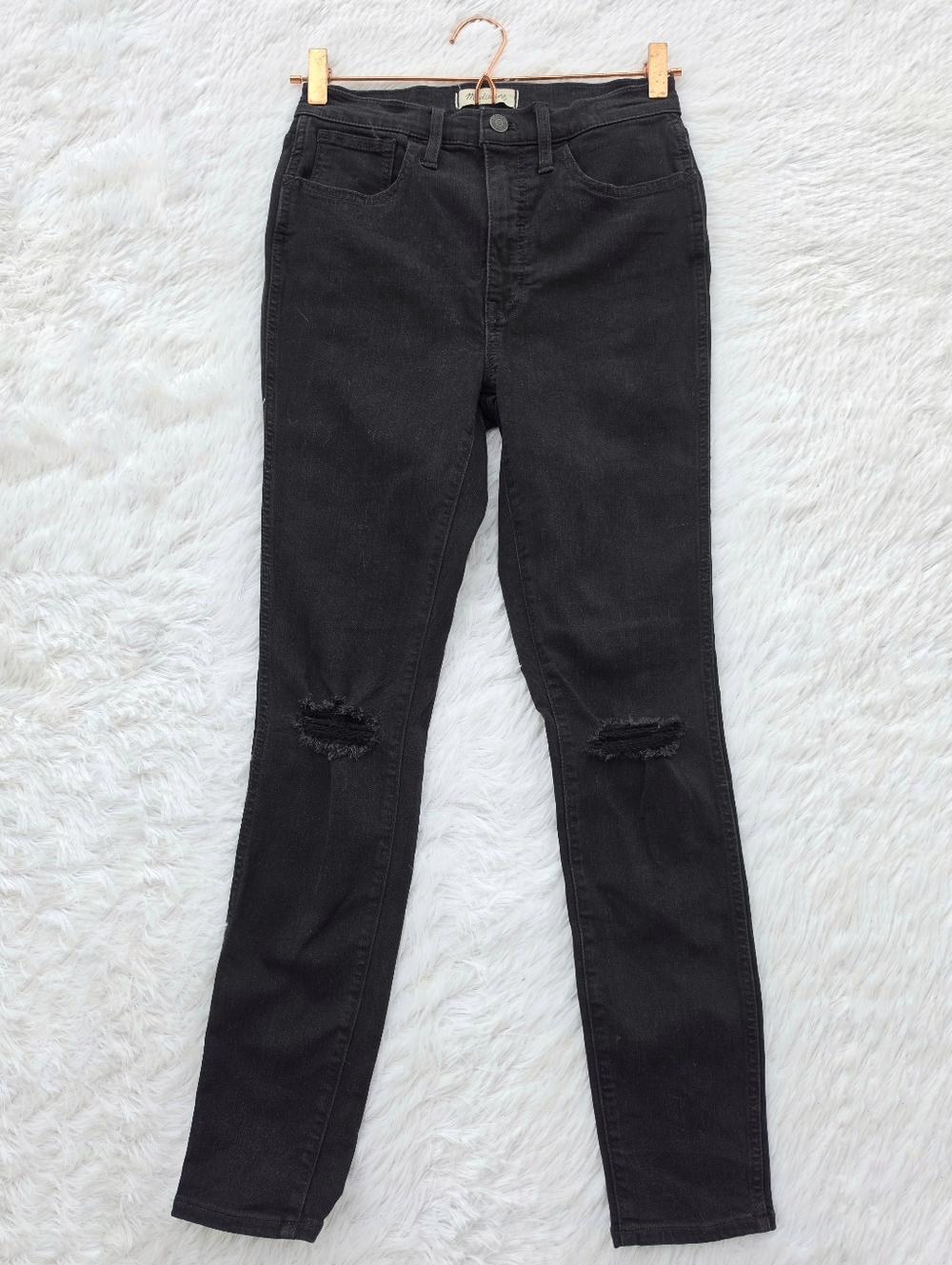 Madewell‎ Black 10" Daytripper Ripped Skinny Jeans